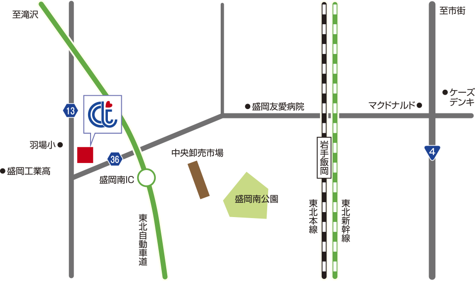 株式会社ケア・テック本社　ショールーム　地図